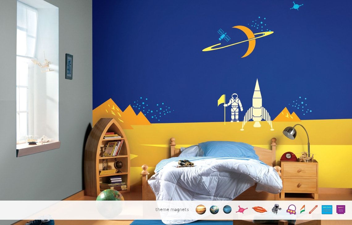 ColourDrive-Asian Paints Milky Way - Non Magnet View Kids Room Decor Design Painting  for 