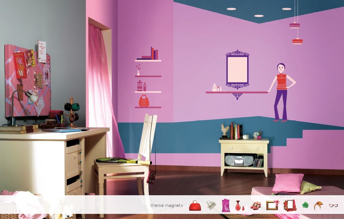 ColourDrive-Asian Paints Style Villa - Non Magnet View Kids Room Decor Design Painting  for 