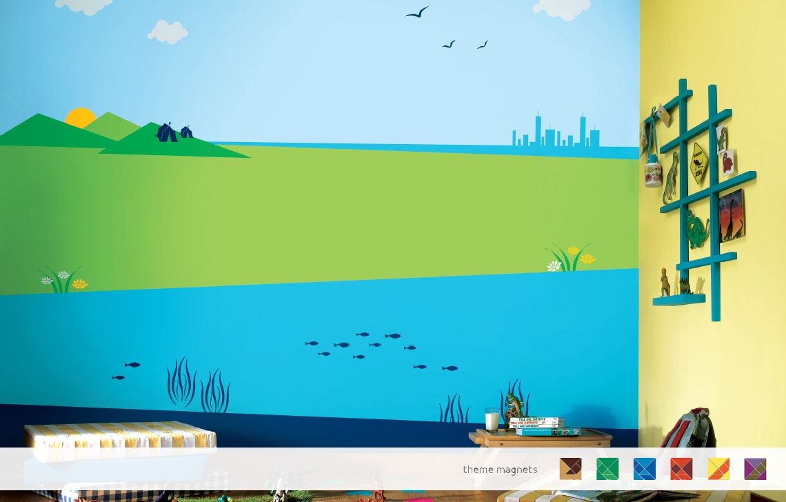 ColourDrive-Asian Paints Mind Benders - Non Magnet View Kids Room Decor Design Painting  for 