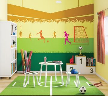 ColourDrive-Asian Paints Flying Kick - Day View Kids Room Decor Design Painting  for 
