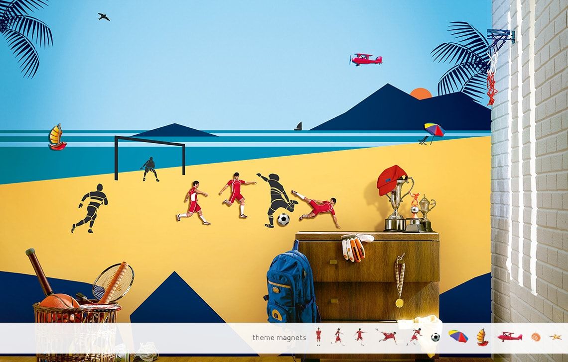 ColourDrive-Asian Paints Beach Time Fun - Magnet View Kids Room Decor Design Painting  for 