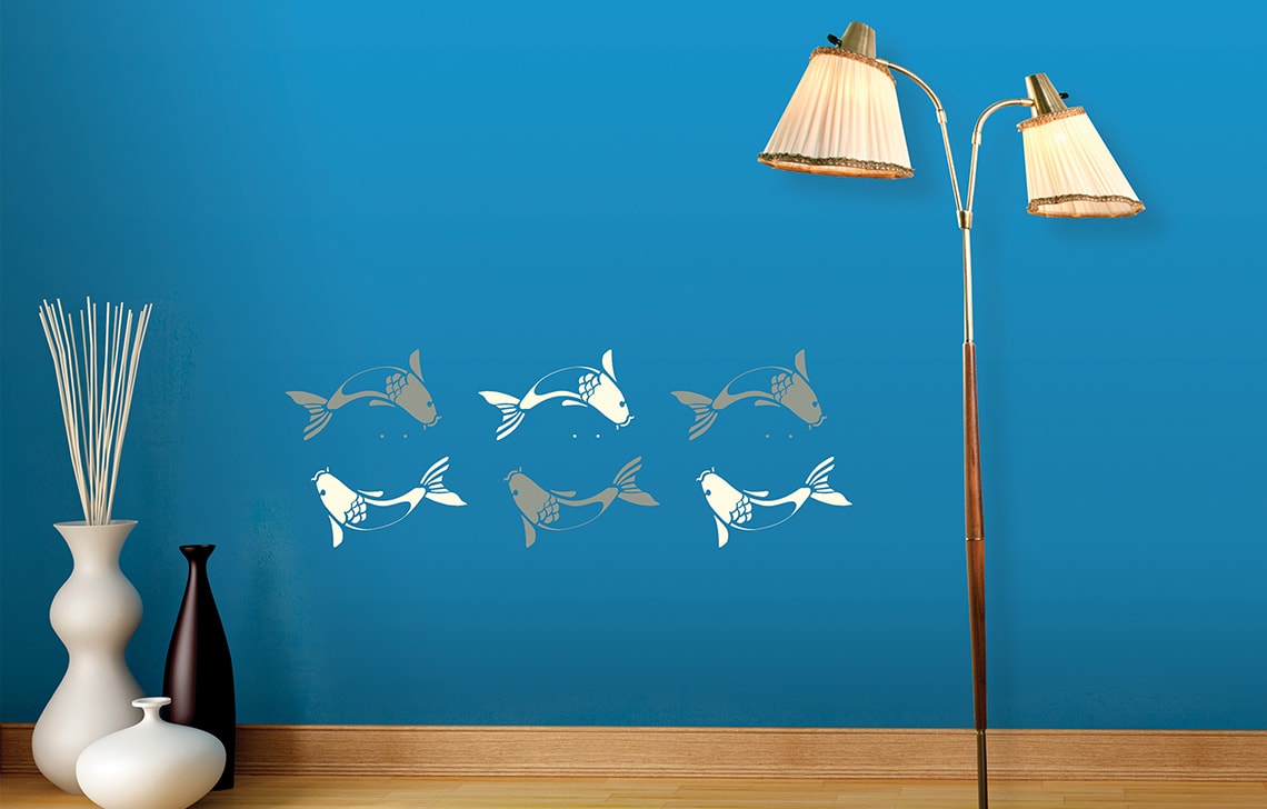 ColourDrive-Royale Luxury Emulsion Aqua House Wall Stencil Design Painting  for Bedroom,Kitchen Room