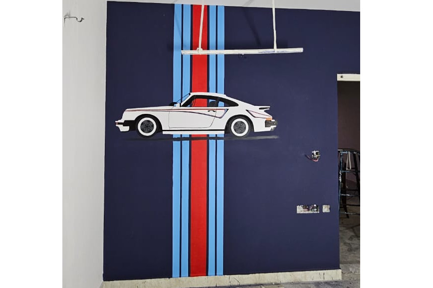 ColourDrive-Royale Luxury Emulsion Customized Car Design House Wall Stencil Design Painting  for Kids Room,Kids Play School,Kids Play Area