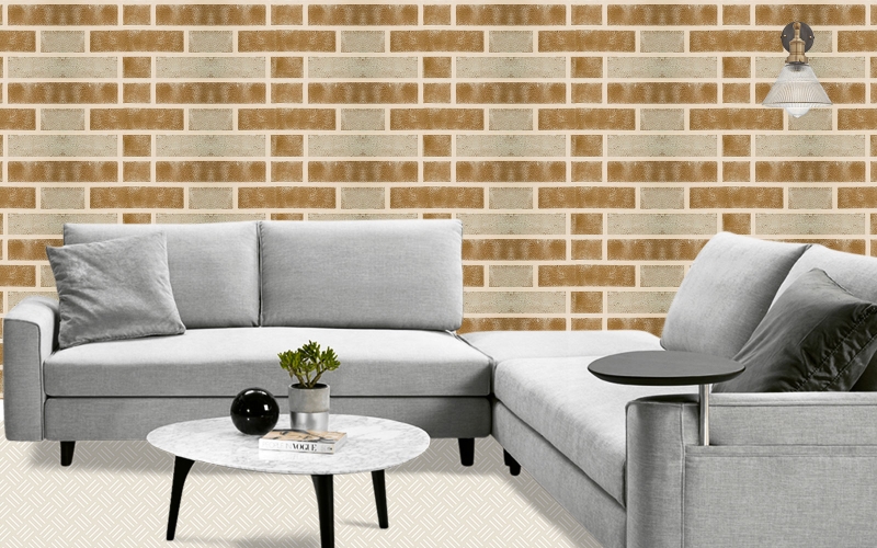 Asian Paints Royale Play Green,Beige Bricks wall texture painting design for Bedroom,Dining Hall