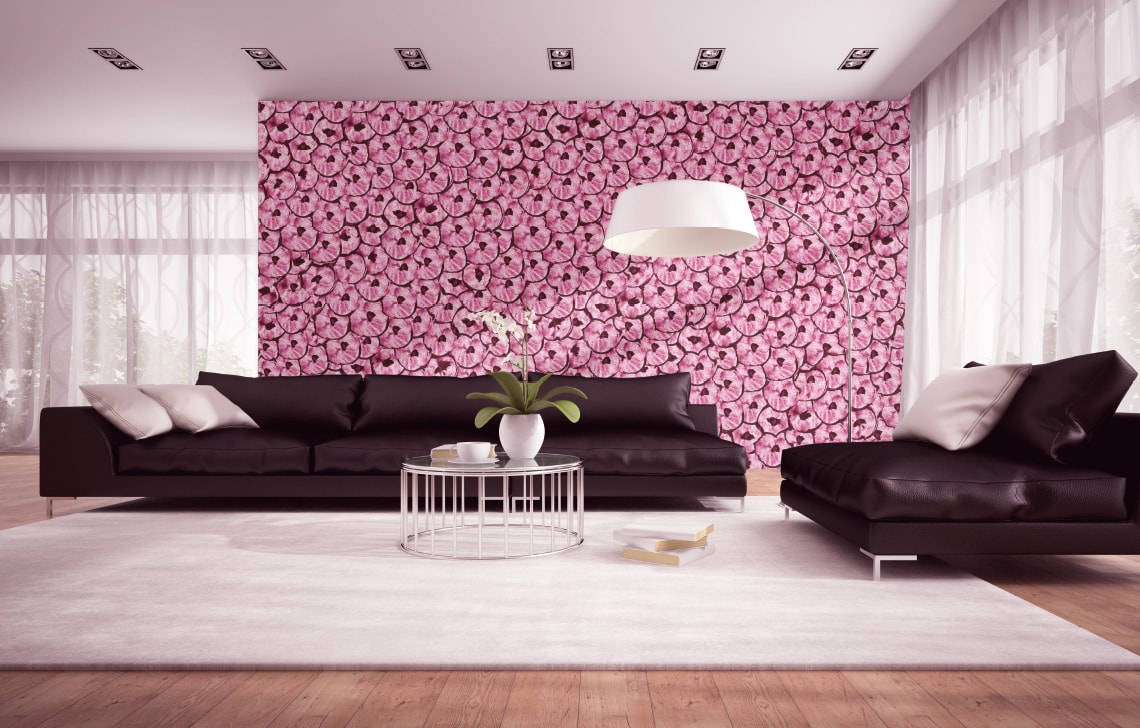 Asian Paints Royale Play Pink Bloom wall texture painting design for Living Room,Bedroom,Study Room
