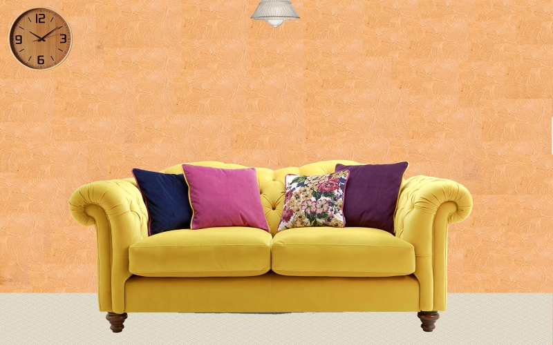 Asian Paints Royale Play Pastel,Orange Ripple wall texture painting design for Bedroom