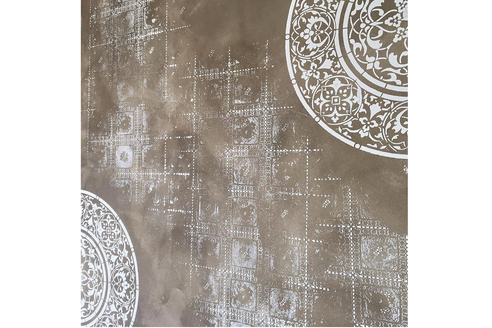 NovaColor Calcecruda Beige Calcecruda Mandala wall texture painting design for Living Room,Master Bedroom