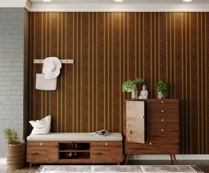 Royale Play Special Effects Brown Bamboo wall texture painting design for Living Room,Creative Office Space