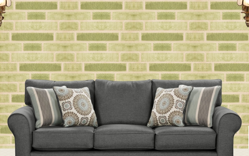 Asian Paints Royale Play Green Bricks wall texture painting design for Living Room,Study Room