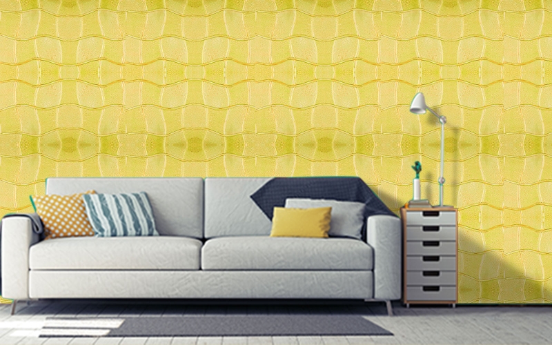 Asian Paints Royale Play Yellow Crossroad wall texture painting design for Study Room,Master Bedroom