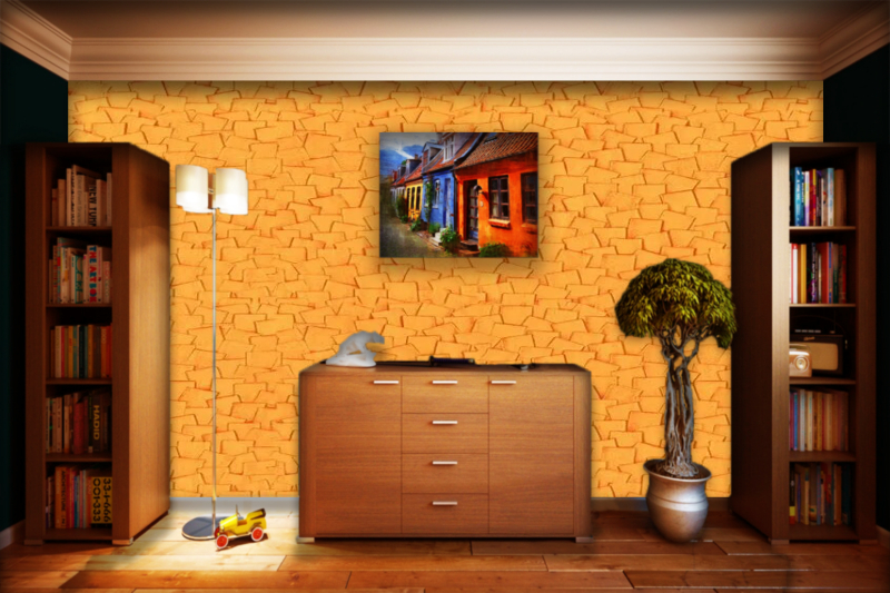 Asian Paints Royale Play Orange Spatula wall texture painting design for Living Room,Master Bedroom