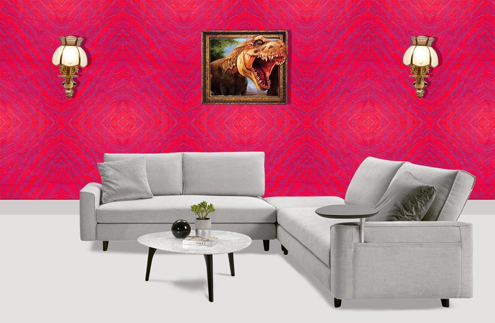 Asian Paints Royale Play Pink Sandstorm wall texture painting design for Study Room