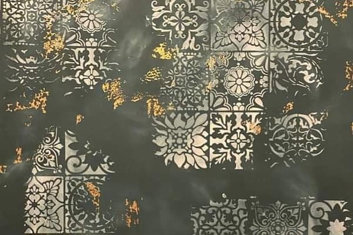 NovaColor Calcecruda Pastel,Black Calcecruda Pattern8 wall texture painting design for Bedroom,Dining Hall