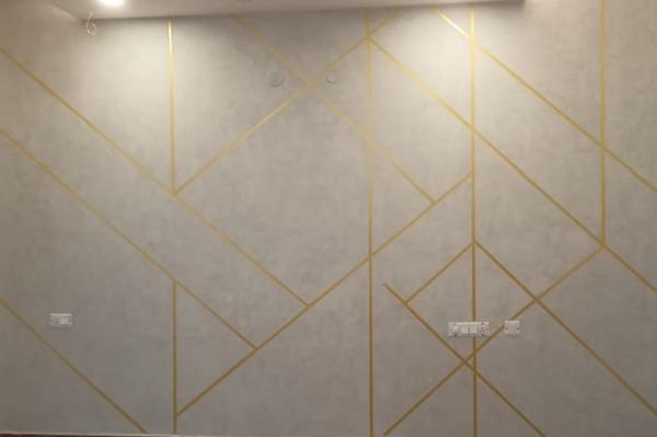 ColourDrive-Asian Paints Royale Play Archi Concrete With Gold Strip