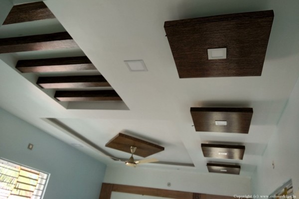 False Ceiling Design For Home Wood- Timber Finish False Ceiling For Meeting Hall