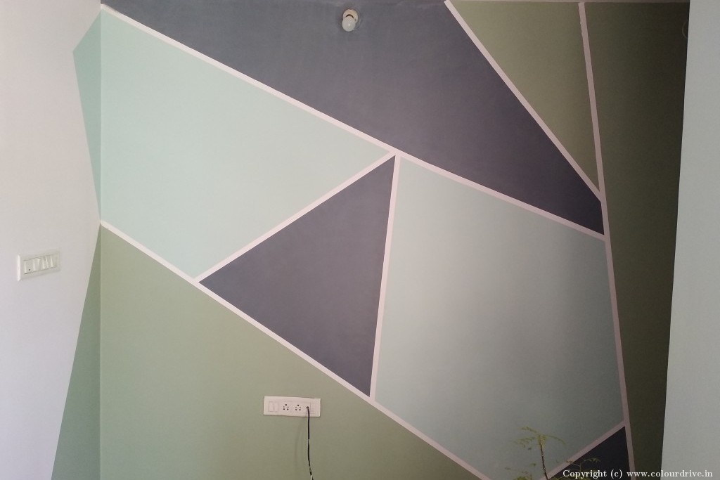 Geometric Stencil Designs For Walls Geometric Stencil Design Stencil Painting For Guest Room