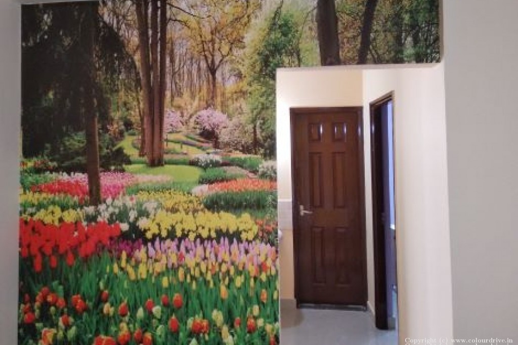 Wallpaper For Interior Design In Home Rose Garden Wallpaper For Guest Room