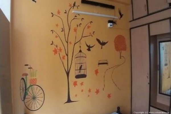 Cage And Cycle Stencil Bird In Cage Kids Room Decor For Kids Room