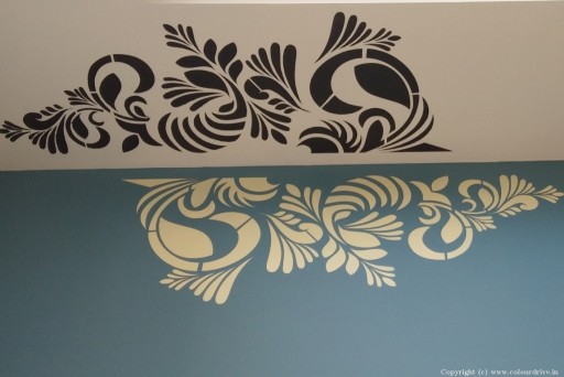 Wall Stencil Designs Online Shopping Custom Stencil Stencil Painting For Pooja Room