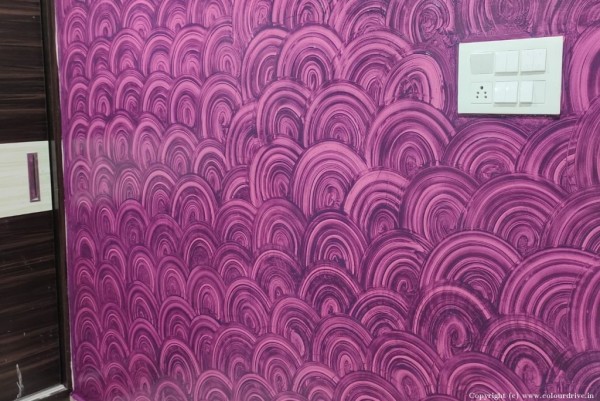 New Wall Texture Design Disc Texture Painting For Bedroom
