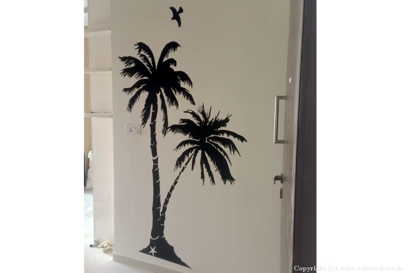 Design Painting Ideas  Stencil Painting For Foyer Area