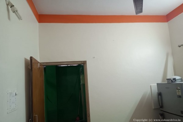 Home Interior Painting In Bangalore White And Orange Colour Combo Rental Painting For Living Room