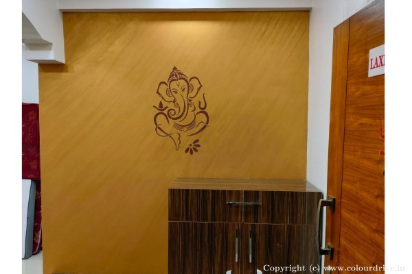 Free Hand Paint Art,  Texture Painting, and Home Painting Recent Project at Bannerghatta Road Bangalore