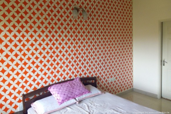 Wall Pattern Stencil Designs Diamante Dust Stencil Painting For Bedroom