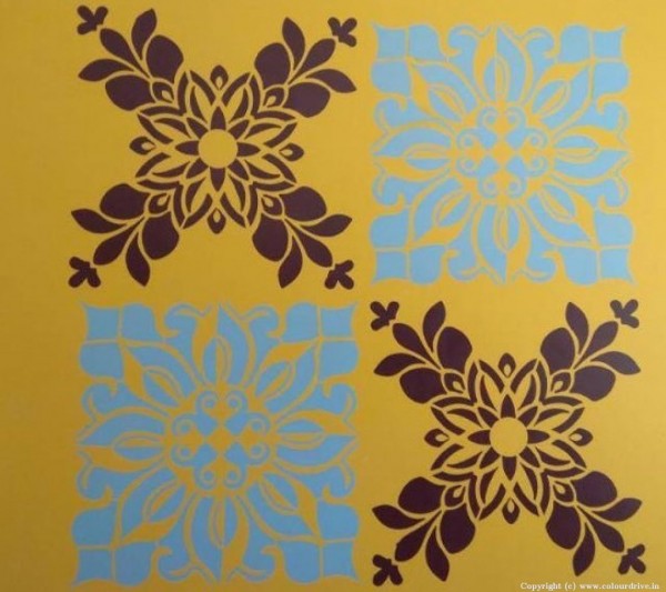 Stencil Designs For Wall Painting Online Embossed Stencil Painting For Study Room