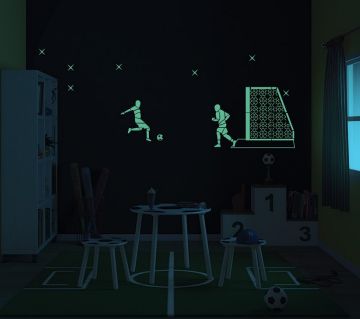 ColourDrive-Asian Paints Glow Themes - Night View Flying Kick - Night View wall kidsRoomDecor design painting for Kids Room,Master Bedroom