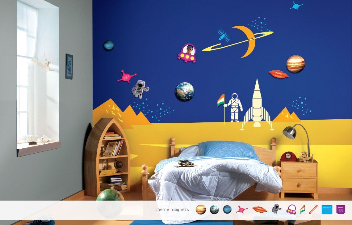 ColourDrive-Asian Paints Magneeto Themes - Magnet View Milky Way - Magnet View wall kidsRoomDecor design painting for Study Room,Kids Room
