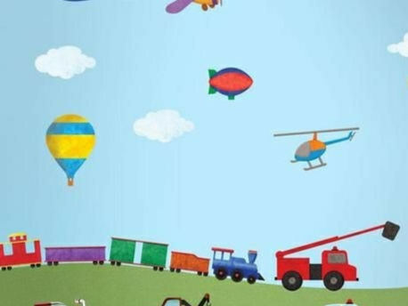 ColourDrive-Acrylic Paint Play School Wall Painting Vehicle Design wall kidsRoomDecor design painting for Kids Room,Master Bedroom