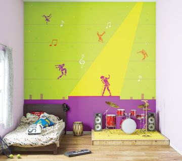 ColourDrive-Asian Paints Glow Themes - Day View Unplugged - Day View wall kidsRoomDecor design painting for Study Room,Kids Room