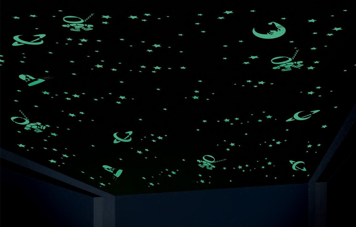 ColourDrive-Asian Paints Ceiling Themes - Night View Outer Space - Night View wall kidsRoomDecor design painting for Living Room,Kids Room