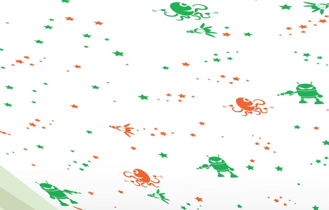 ColourDrive-Asian Paints Ceiling Themes - Day View Space Zappers Day View wall kidsRoomDecor design painting for Kids Room,Master Bedroom