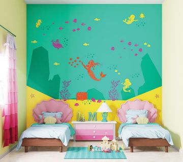 ColourDrive-Asian Paints Glow Themes - Day View Queen of Seas - Day View wall kidsRoomDecor design painting for Bedroom,Kids Room