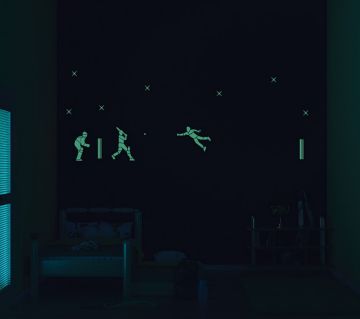 ColourDrive-Asian Paints Glow Themes - Night View Howzzat - Night View wall kidsRoomDecor design painting for Kids Room,Master Bedroom