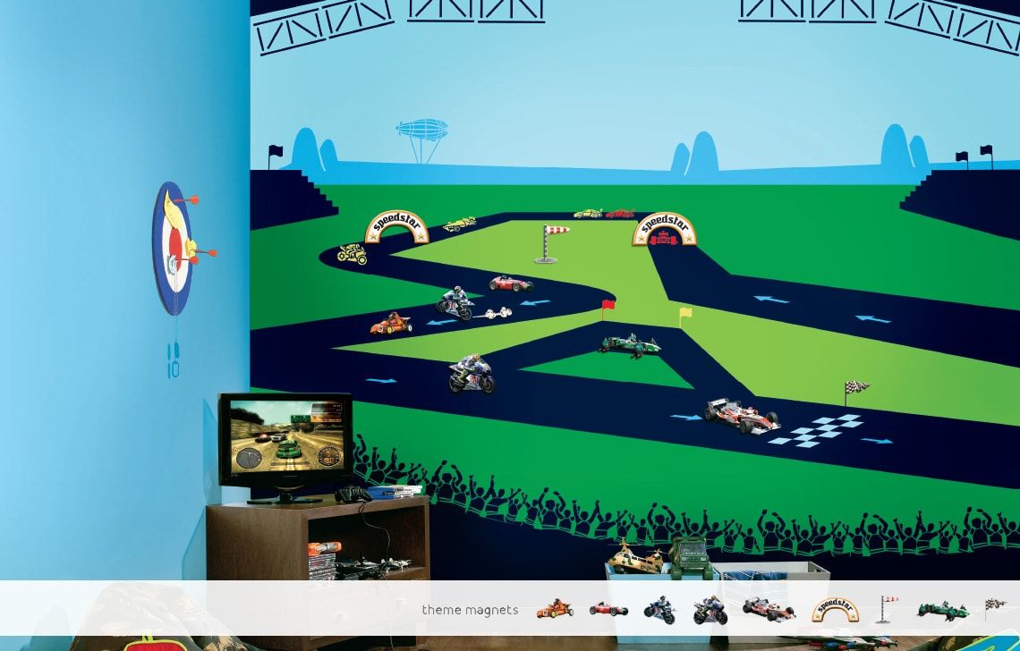 ColourDrive-Asian Paints Magneeto Themes - Magnet View Speed Machine - Magnet View wall kidsRoomDecor design painting for Kids Room,Master Bedroom