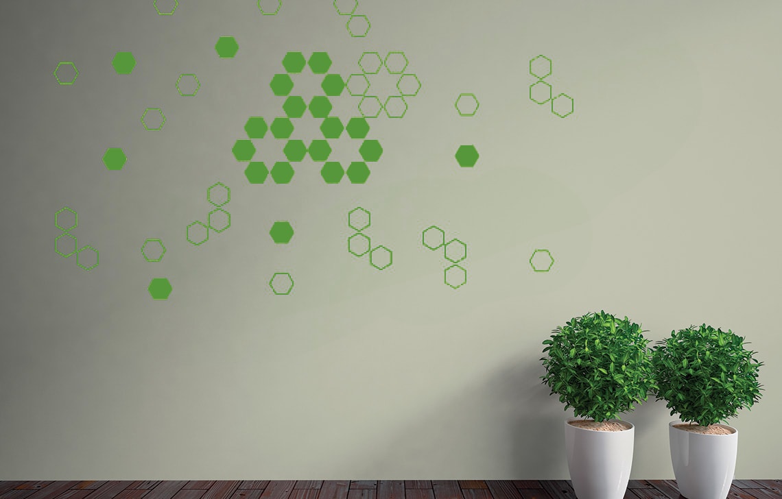 ColourDrive-Royale Luxury Emulsion Geometric Stencil Honey Harvest wall stencil design painting for Bedroom,Kitchen Room,Dining Hall