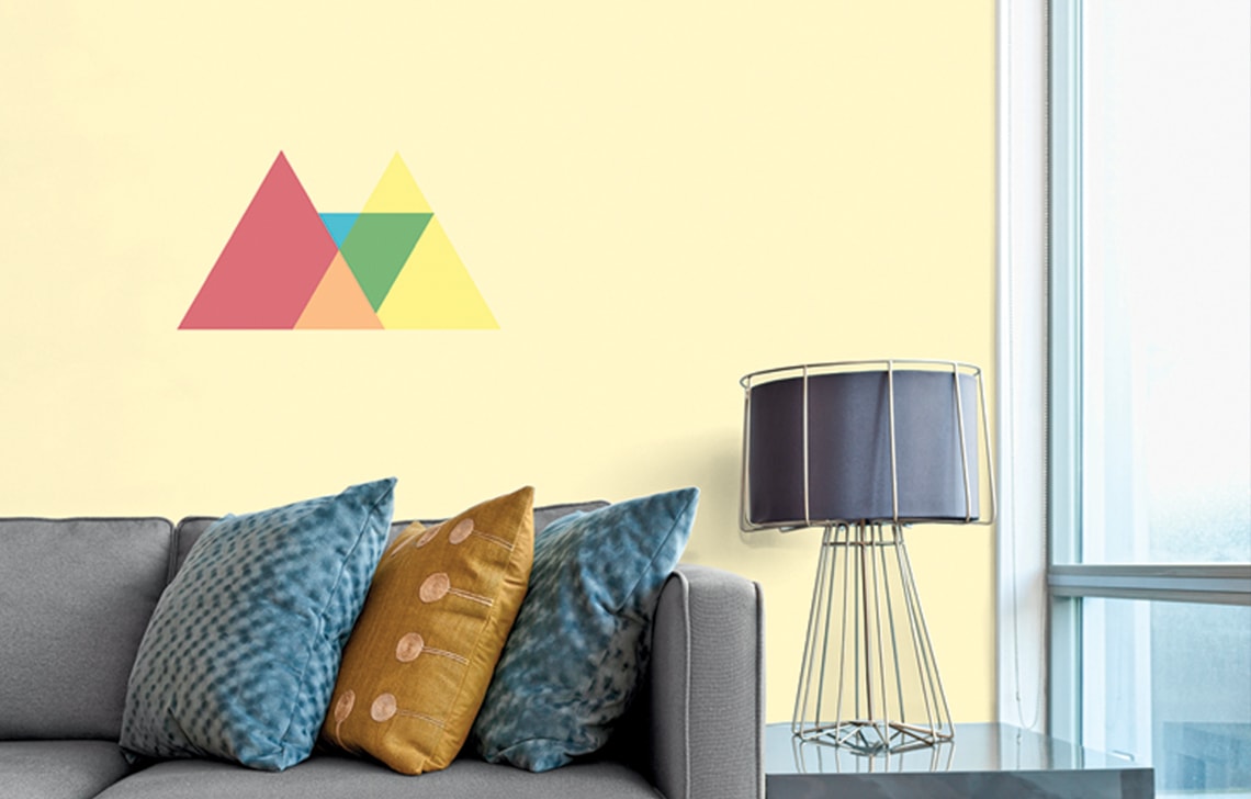 ColourDrive-Royale Luxury Emulsion Geometric Stencil Medley wall stencil design painting for Study Room