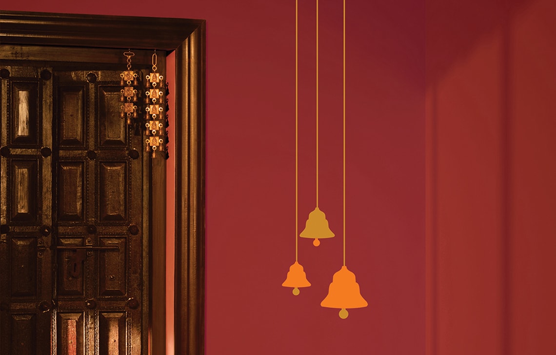 ColourDrive-Royale Luxury Emulsion Ethnic Wall Stencils Morning Raga wall stencil design painting for Kitchen Room,Study Room,Kids Room