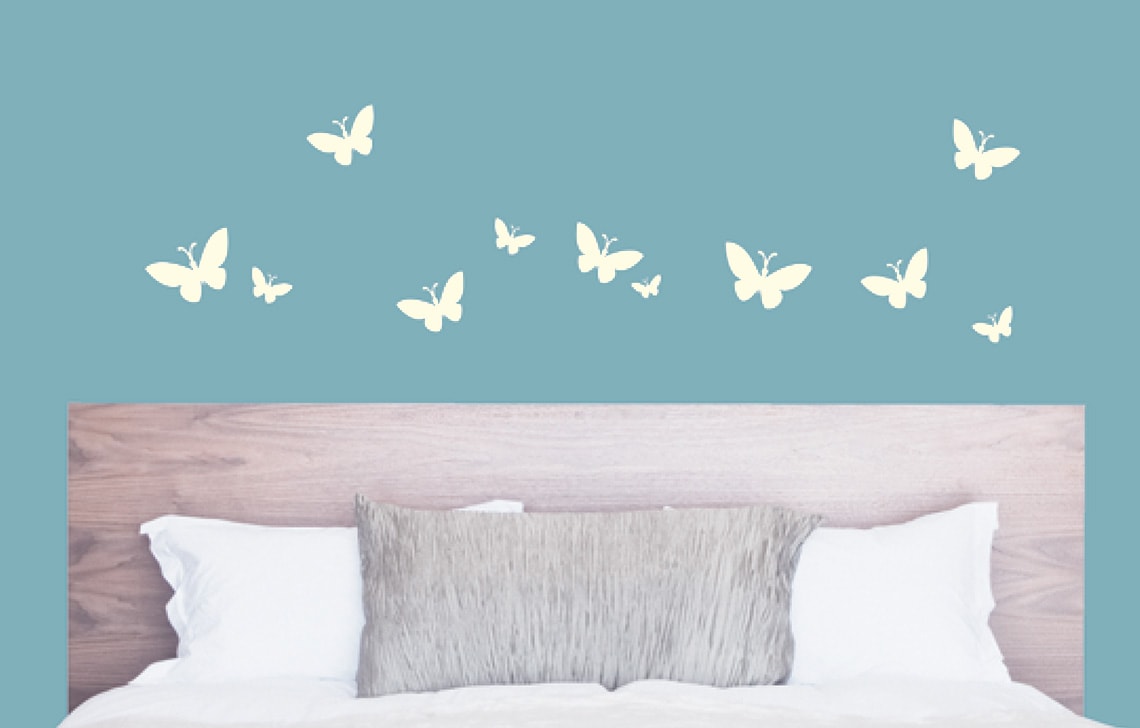 ColourDrive-Royale Luxury Emulsion Nature Stencils Butterfly wall stencil design painting for Bedroom,Study Room