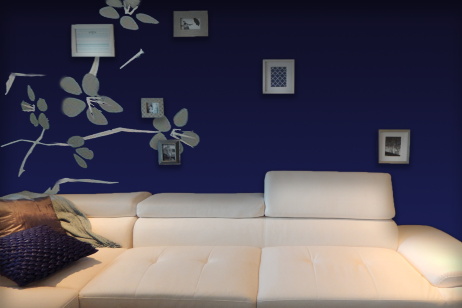 ColourDrive-Royale Luxury Emulsion Nature Stencils Climber wall stencil design painting for Bedroom