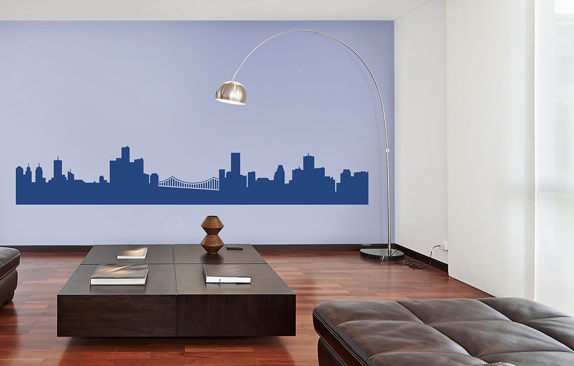 ColourDrive-Royale Luxury Emulsion All Over Stencils Metropolitan Skies wall stencil design painting for Bedroom,Study Room