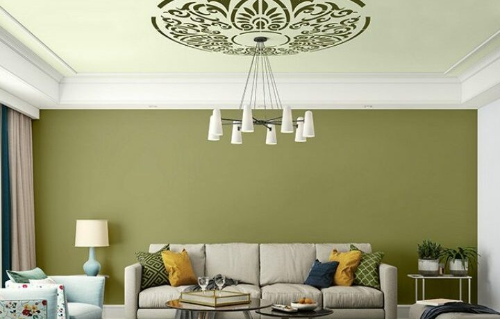 ColourDrive-Royale Luxury Emulsion Ceilings Ankara wall stencil design painting for Bedroom