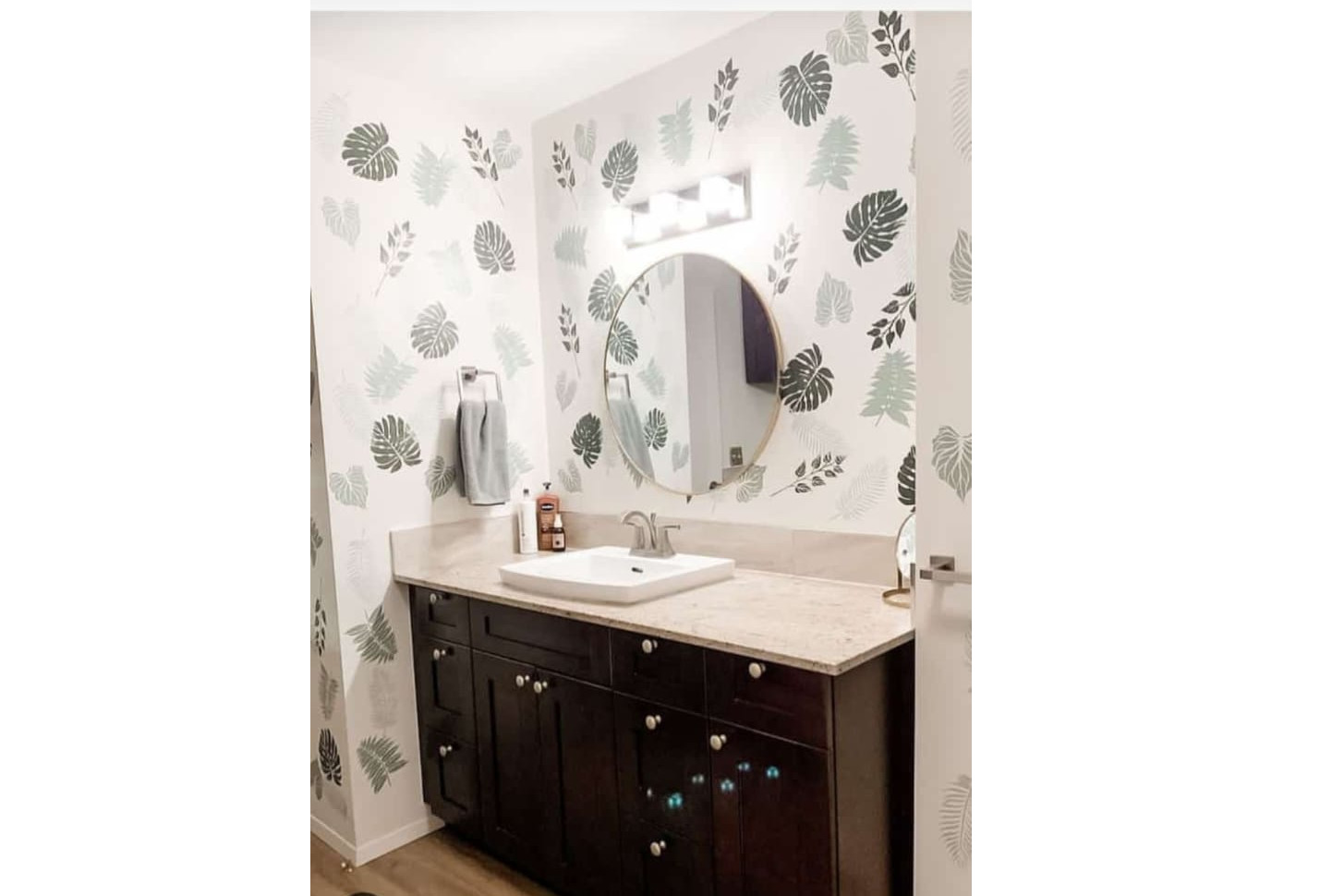 ColourDrive-Royale Luxury Emulsion Nature Stencils Tropical Leaves Desig  wall stencil design painting for Living Room,Kids Room,Kids Play School