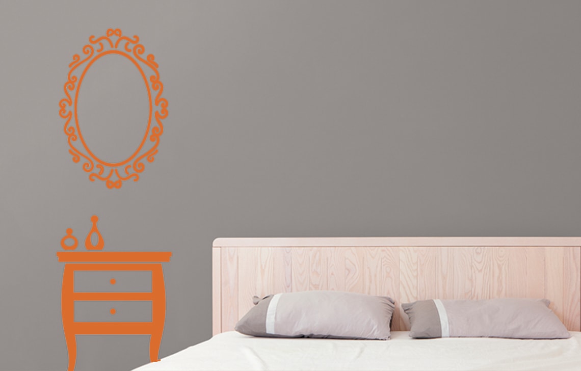 ColourDrive-Royale Luxury Emulsion Theme Wall Stencils Reflection wall stencil design painting for Bedroom,Kids Room