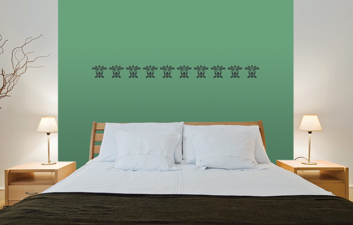 ColourDrive-Royale Luxury Emulsion Ethnic Wall Stencils Cosmos wall stencil design painting for Bedroom,Study Room,Dining Hall