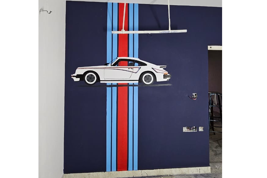ColourDrive-Royale Luxury Emulsion ColourDrive Customized Car Design wall stencil design painting for Kids Room,Kids Play School,Kids Play Area
