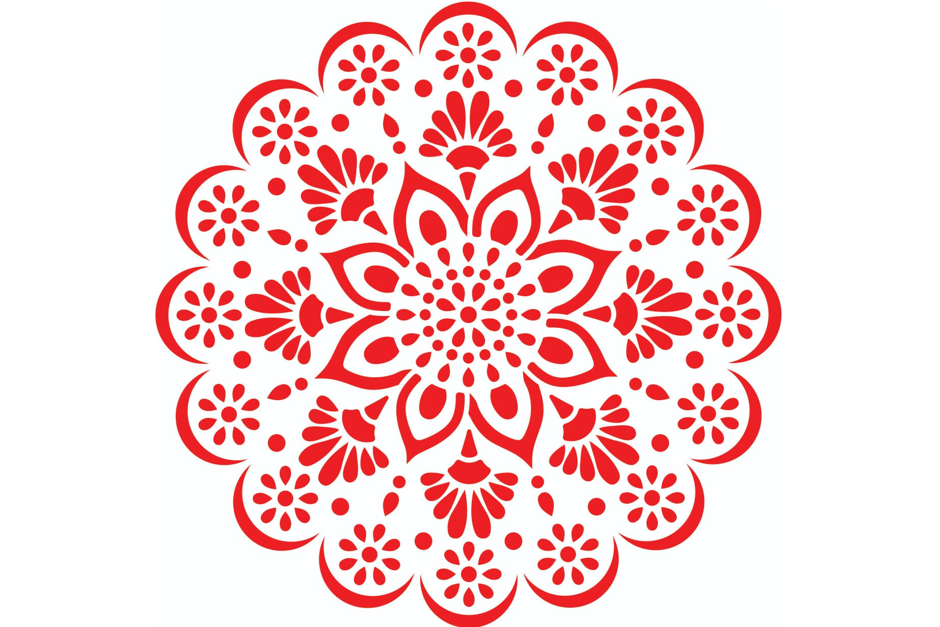 ColourDrive-Royale Luxury Emulsion Asian Paint Mandala Pattern 1 wall stencil design painting for Living Room,Master Bedroom,Pooja Room